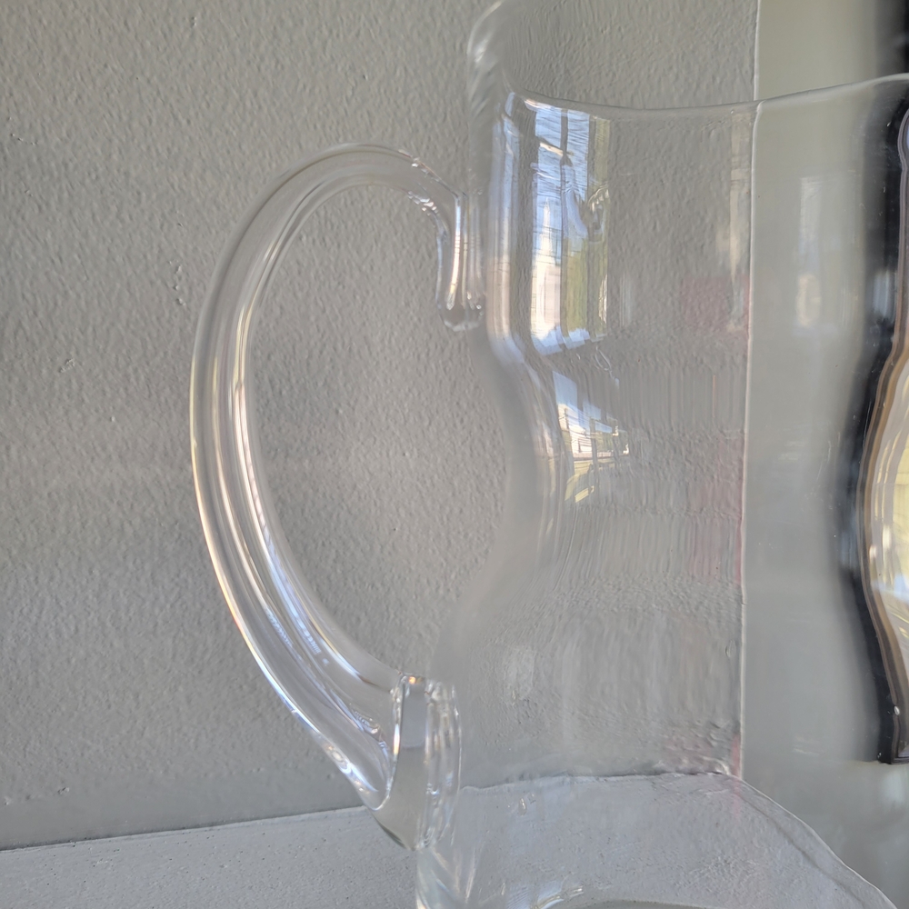 VINTAGE Elegant Clear Glass Watering Pot Vase - Picture 5 of 7